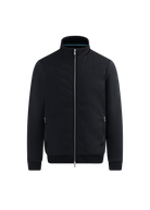 Chevron Quilted Knit Sweatshirt - Black