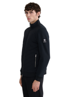 Chevron Quilted Knit Sweatshirt - Black