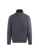 Chevron Quilted Interlock Sweatshirt - Charcoal