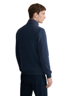 Chevron Quilted Knit Sweatshirt - Navy