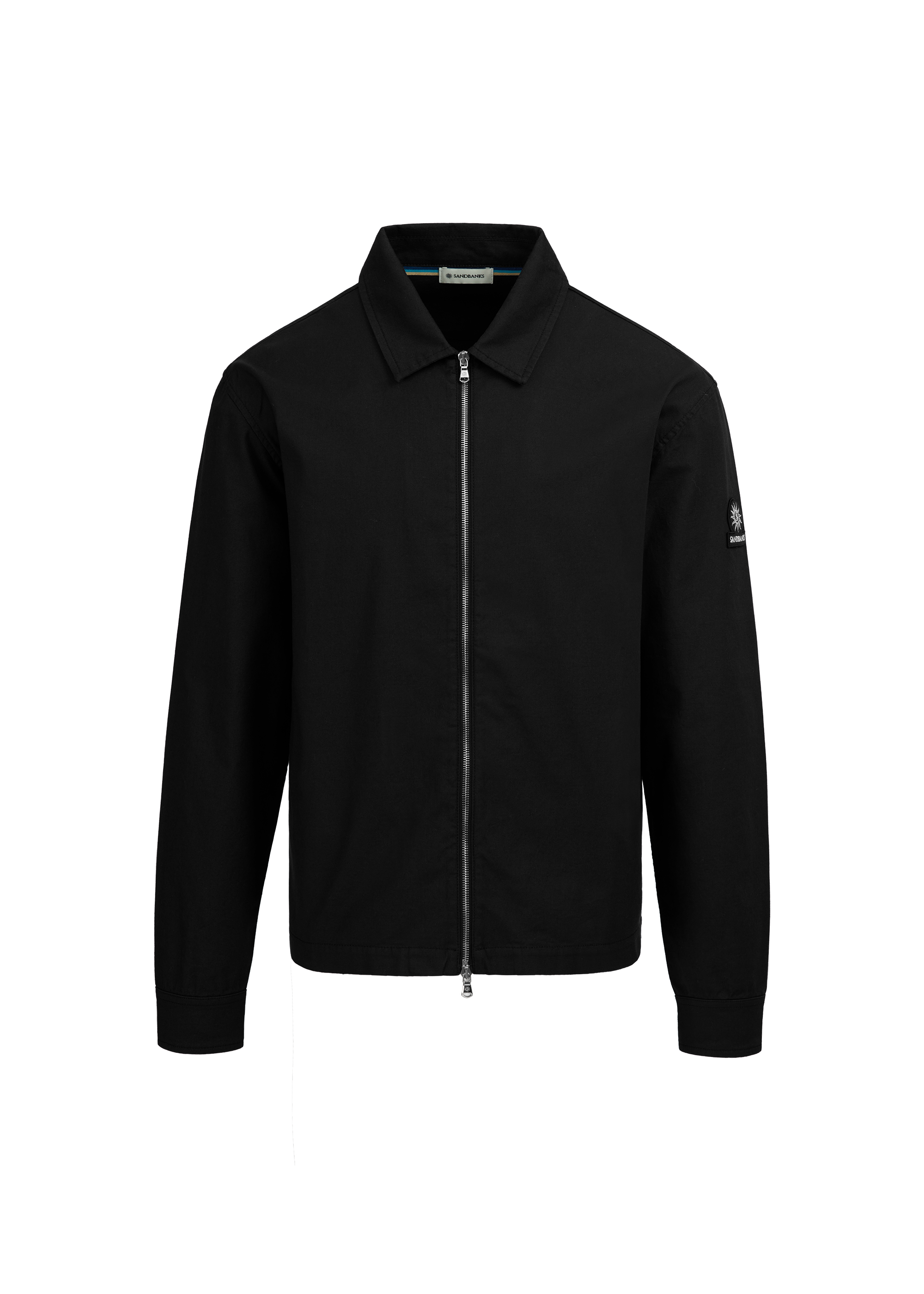 Sandbanks Gabardine Zip Overshirt - Black