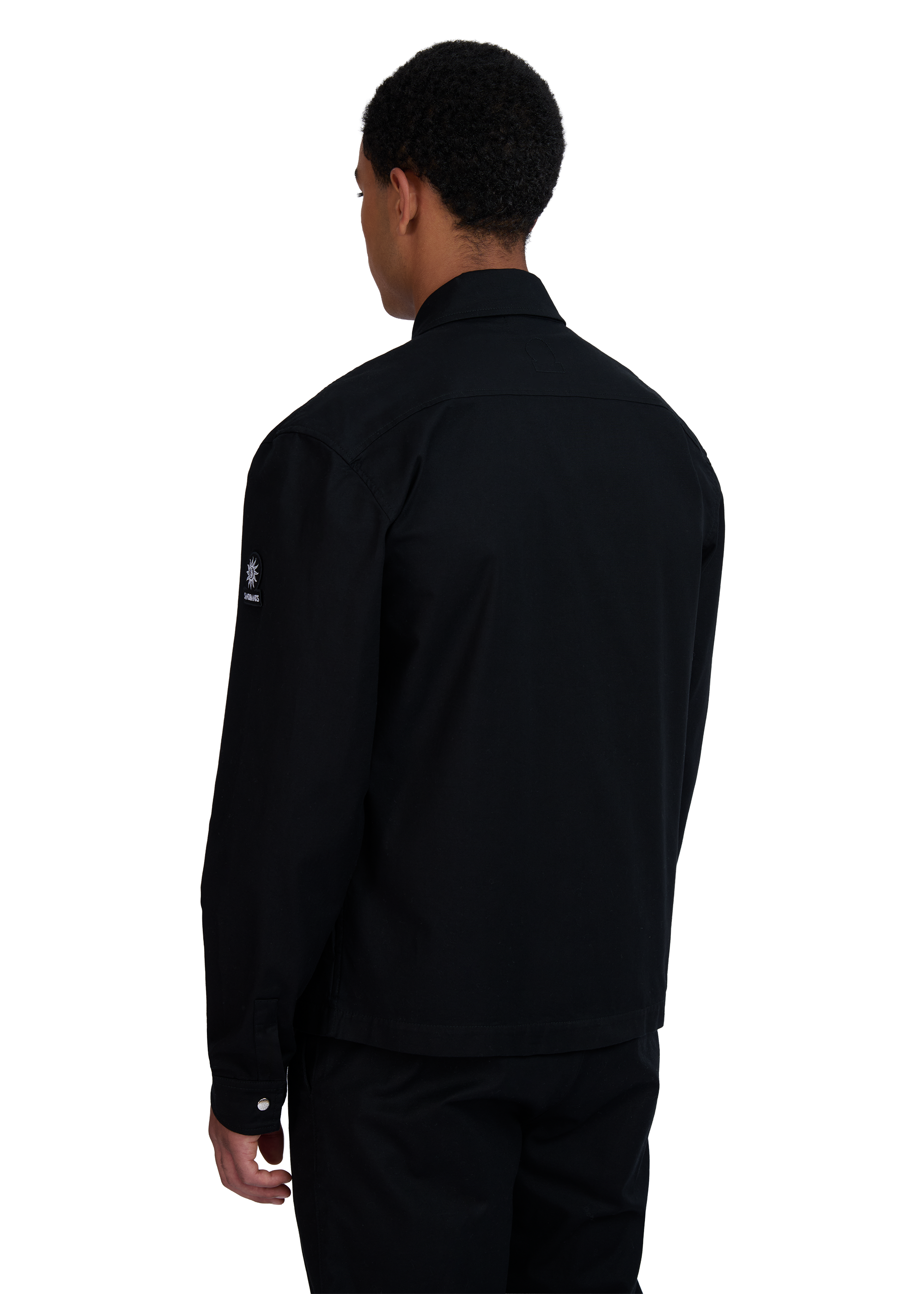 Sandbanks Gabardine Zip Overshirt - Black