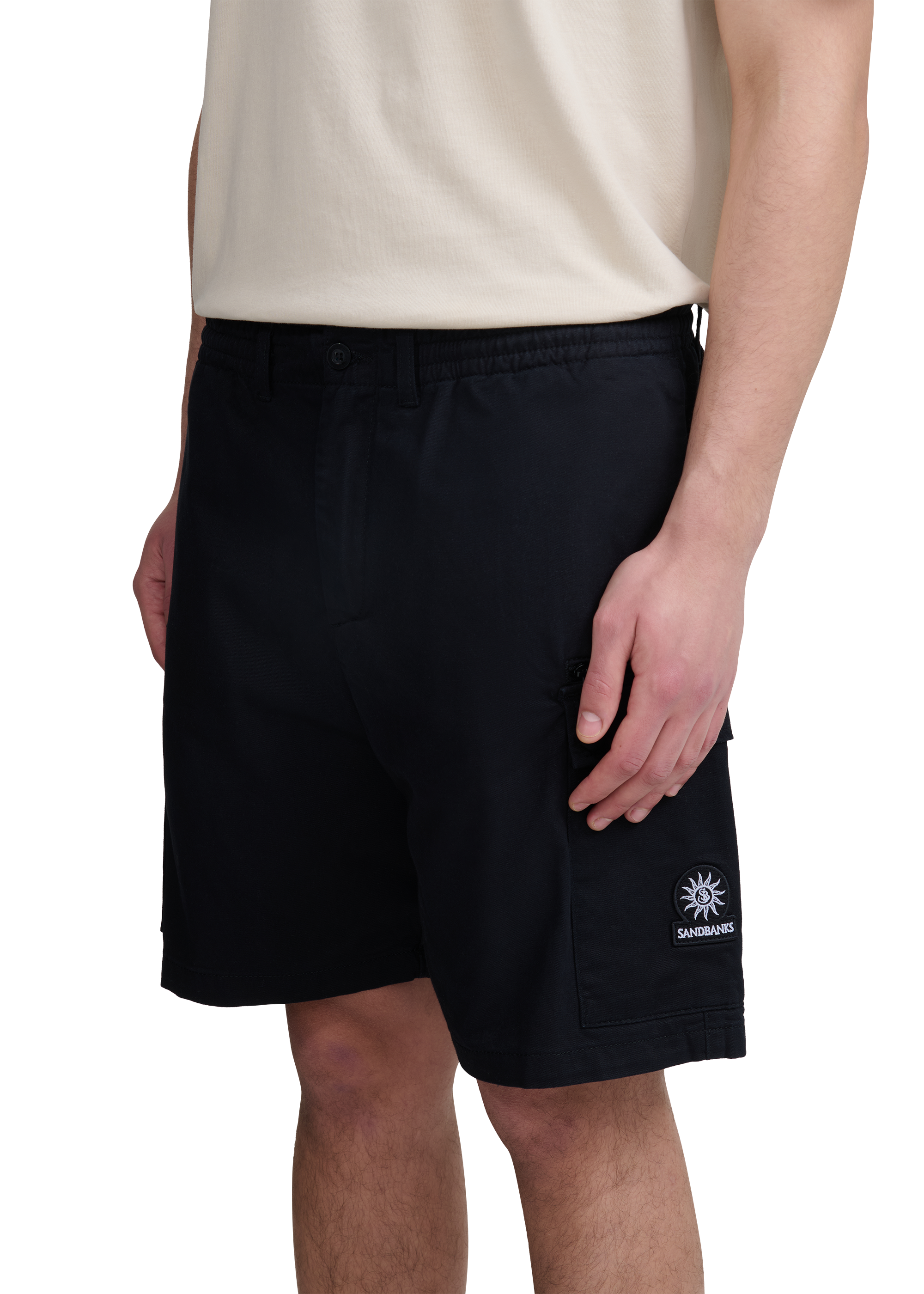 Sandbanks Cotton Cargo Short - Black