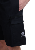 Sandbanks Cotton Cargo Short - Black