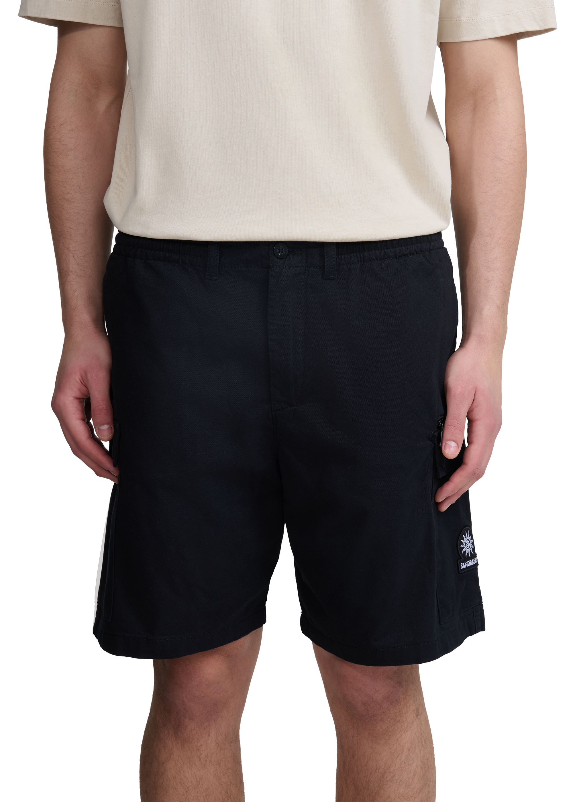 Sandbanks Cotton Cargo Short - Black