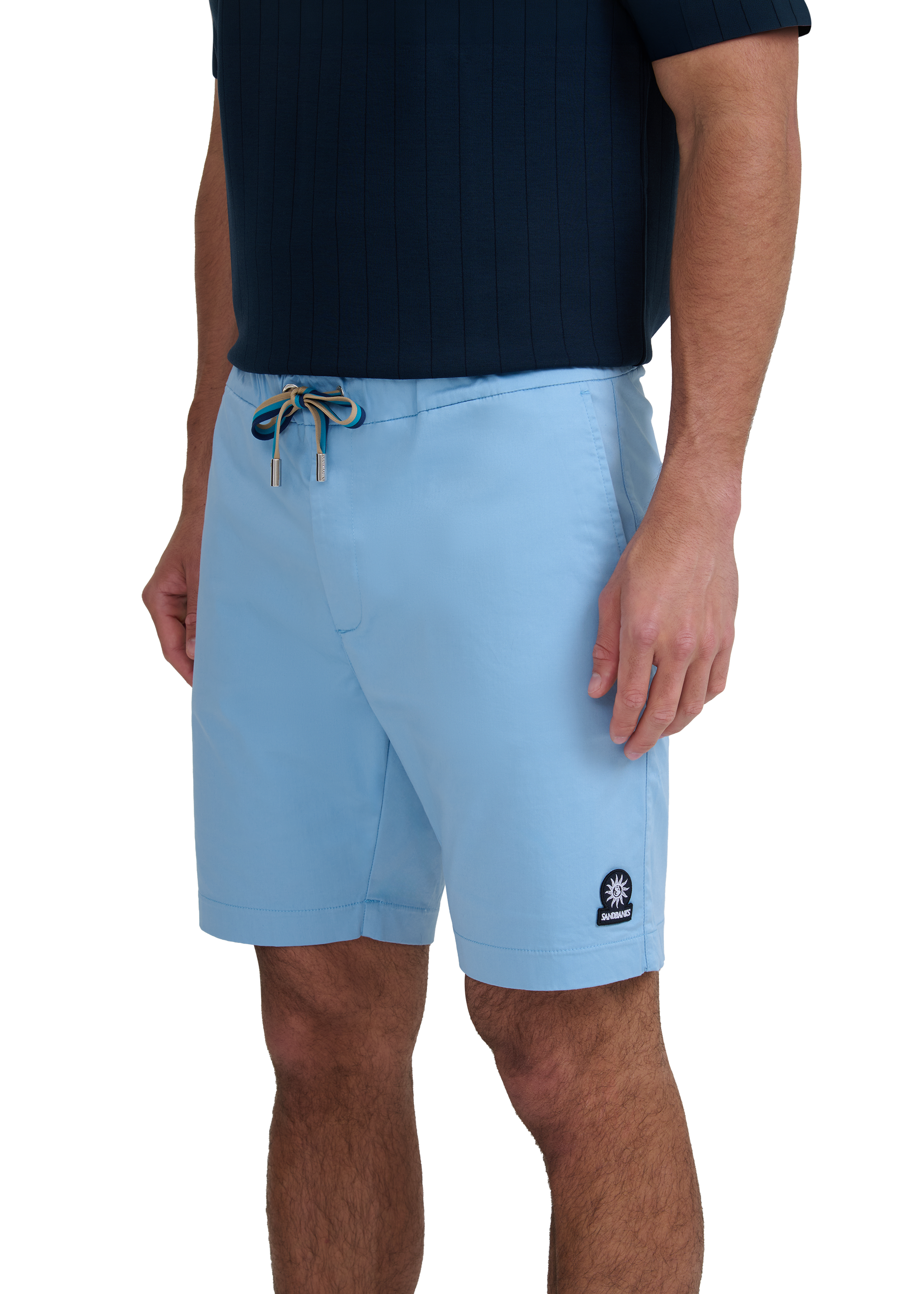 Relaxed Fit Cotton Short - Dusty Blue