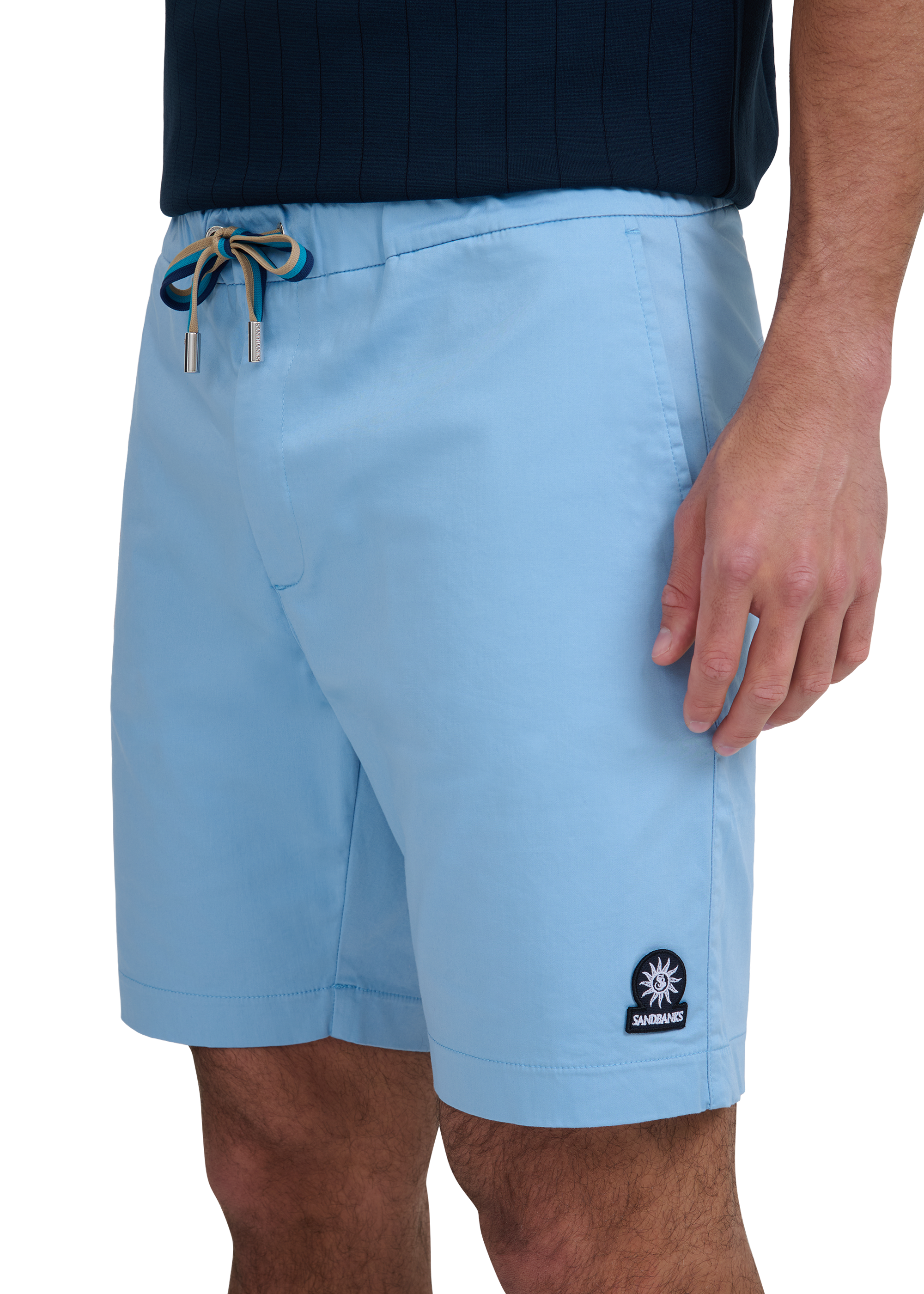 Relaxed Fit Cotton Short - Dusty Blue