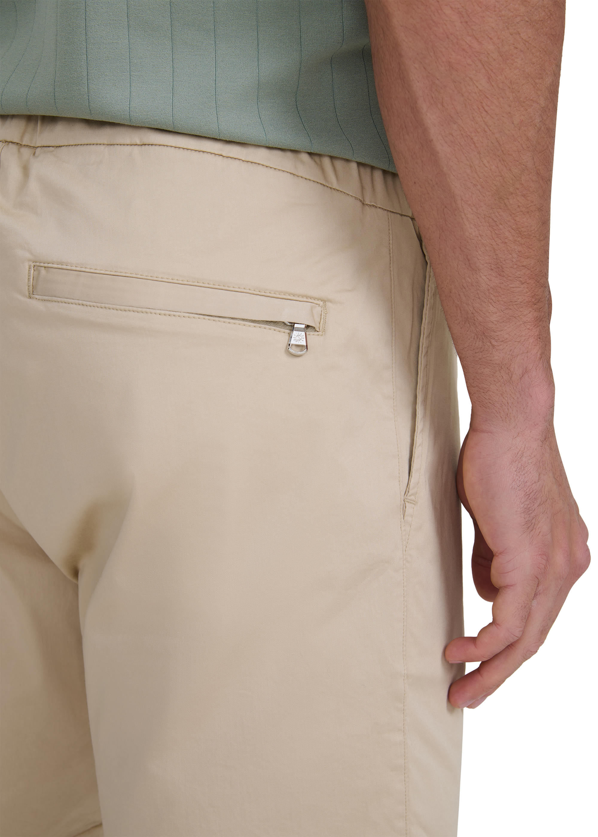 Relaxed Fit Cotton Short - Stone