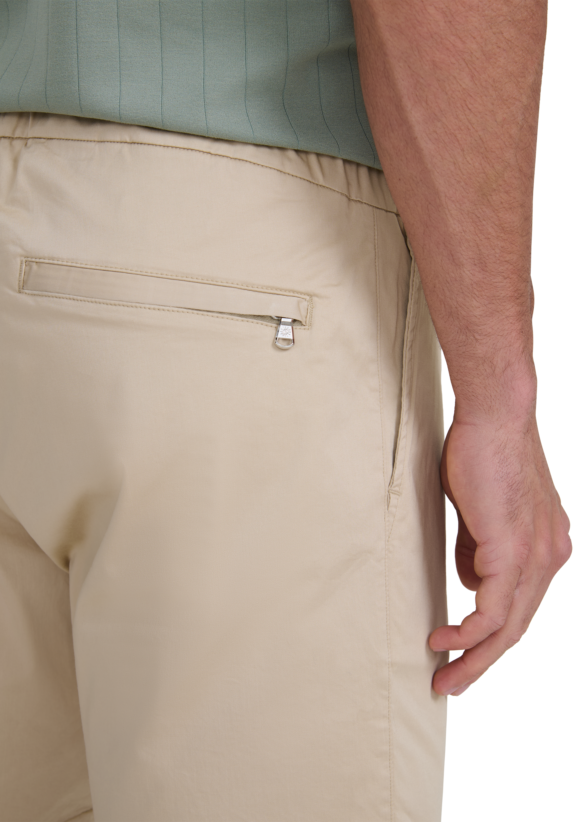 Relaxed Fit Cotton Short - Stone