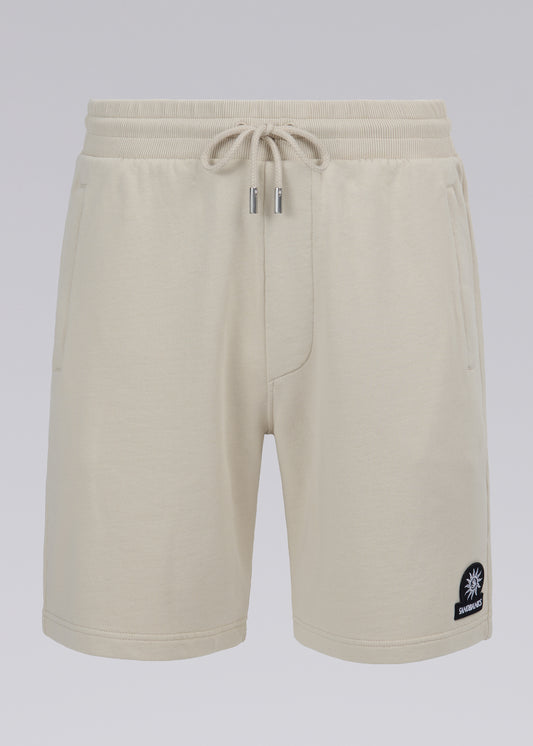 Sandbanks Badge Logo Sweat Short - Stone