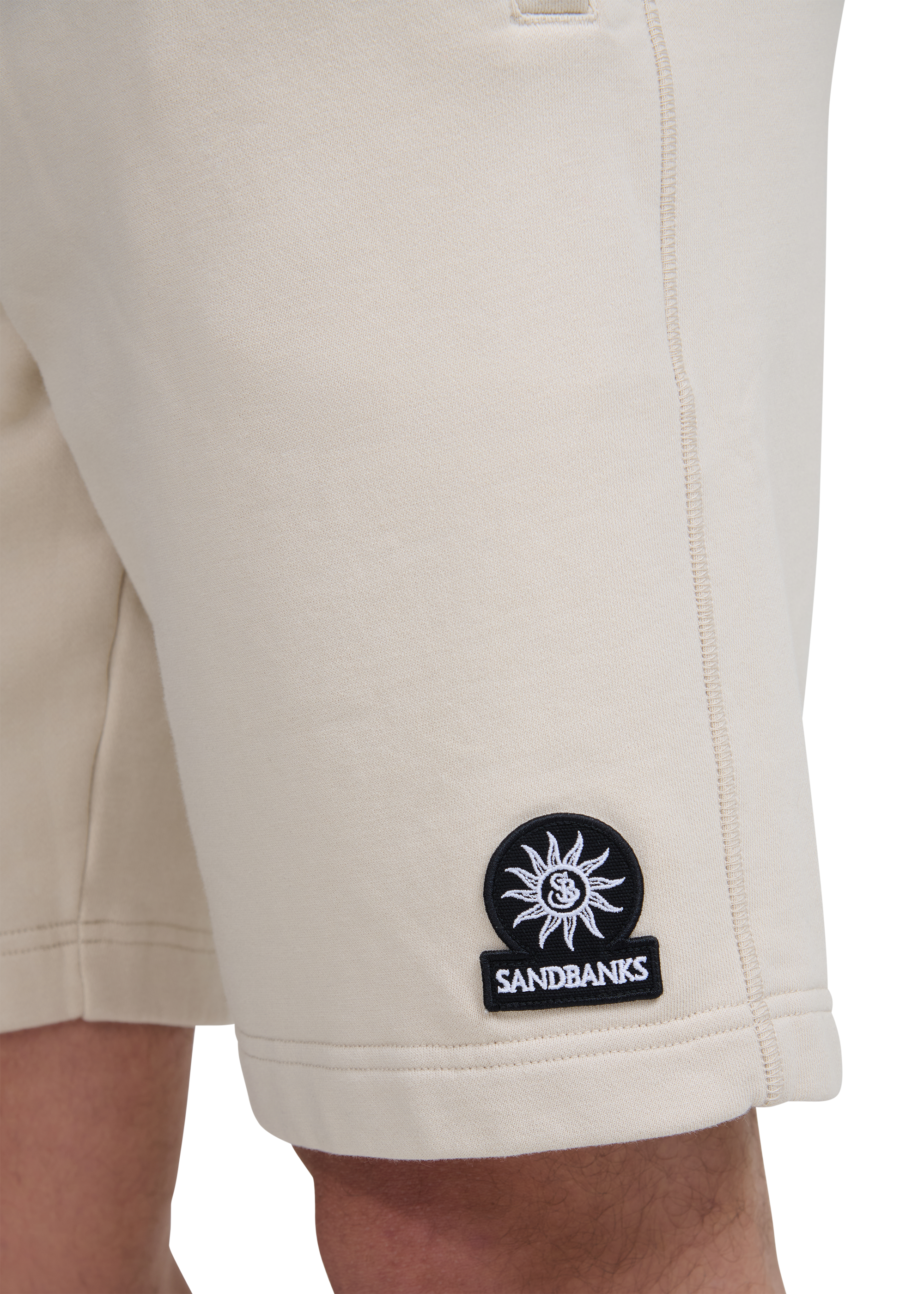 Sandbanks Badge Logo Shorts - Stone