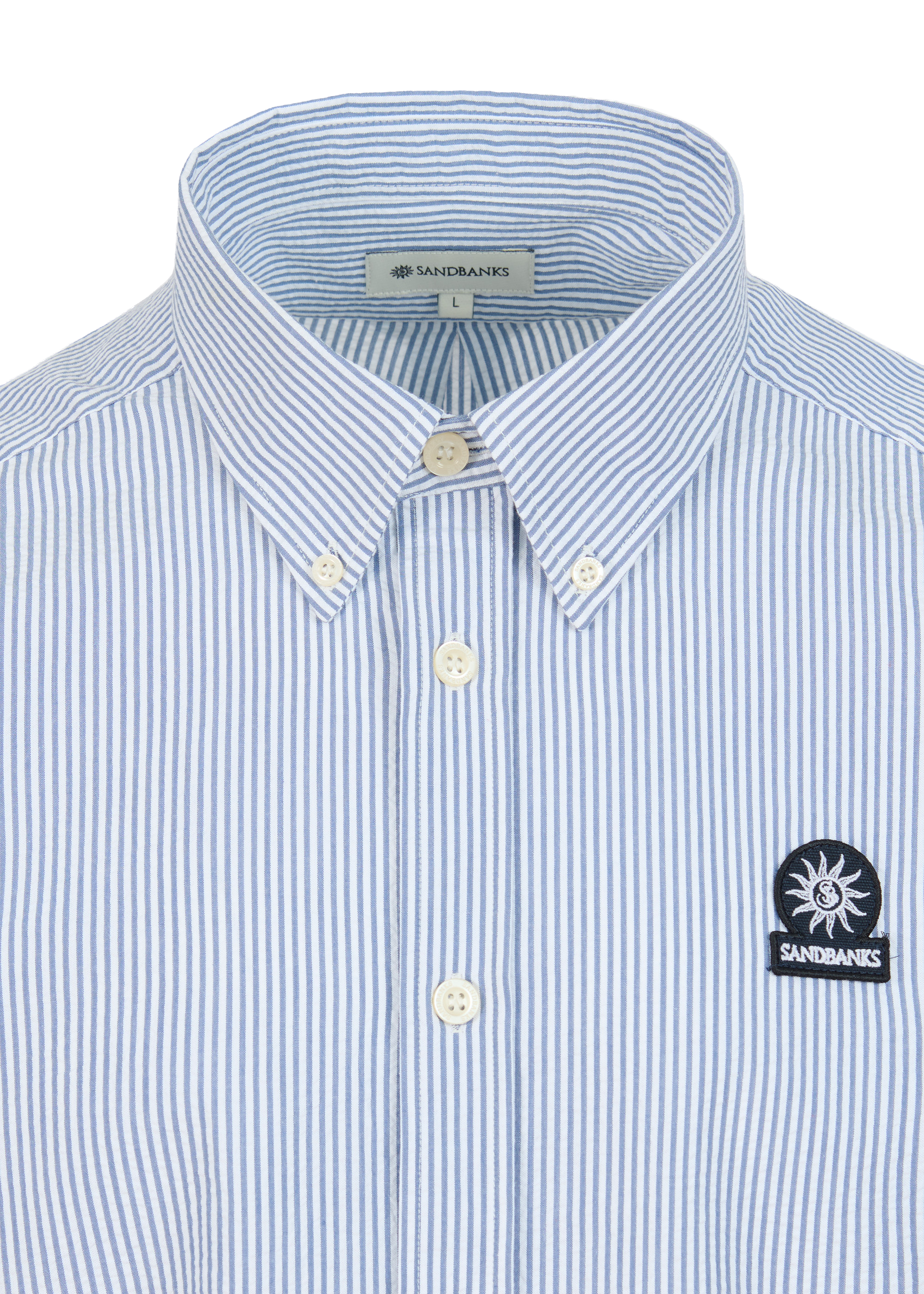 Sandbanks Seersucker Shirt - Navy