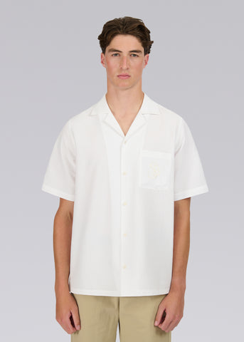 Sandbanks SB Seersucker Resort Shirt - White