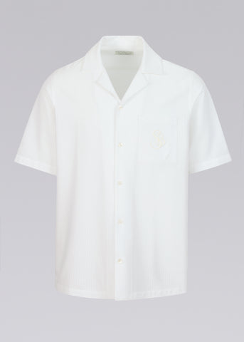 Sandbanks SB Seersucker Resort Shirt - White