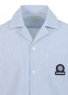 Sandbanks Striped Seersucker Resort Shirt - Navy