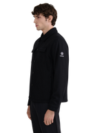 Langton Double Pocket Wool Blend Overshirt - Black