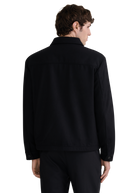 Langton Double Pocket Wool Blend Overshirt - Black