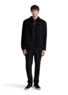 Langton Double Pocket Wool Blend Overshirt - Black