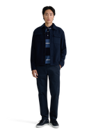 Langton Double Pocket Wool Overshirt - Navy