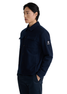 Langton Double Pocket Wool Overshirt - Navy