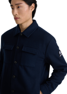 Langton Double Pocket Wool Overshirt - Navy