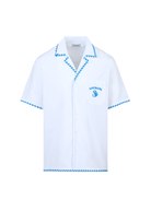 Embroidered Cotton Revere Shirt - White