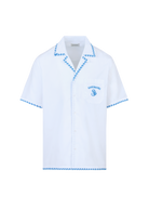 Embroidered Cotton Revere Shirt - White