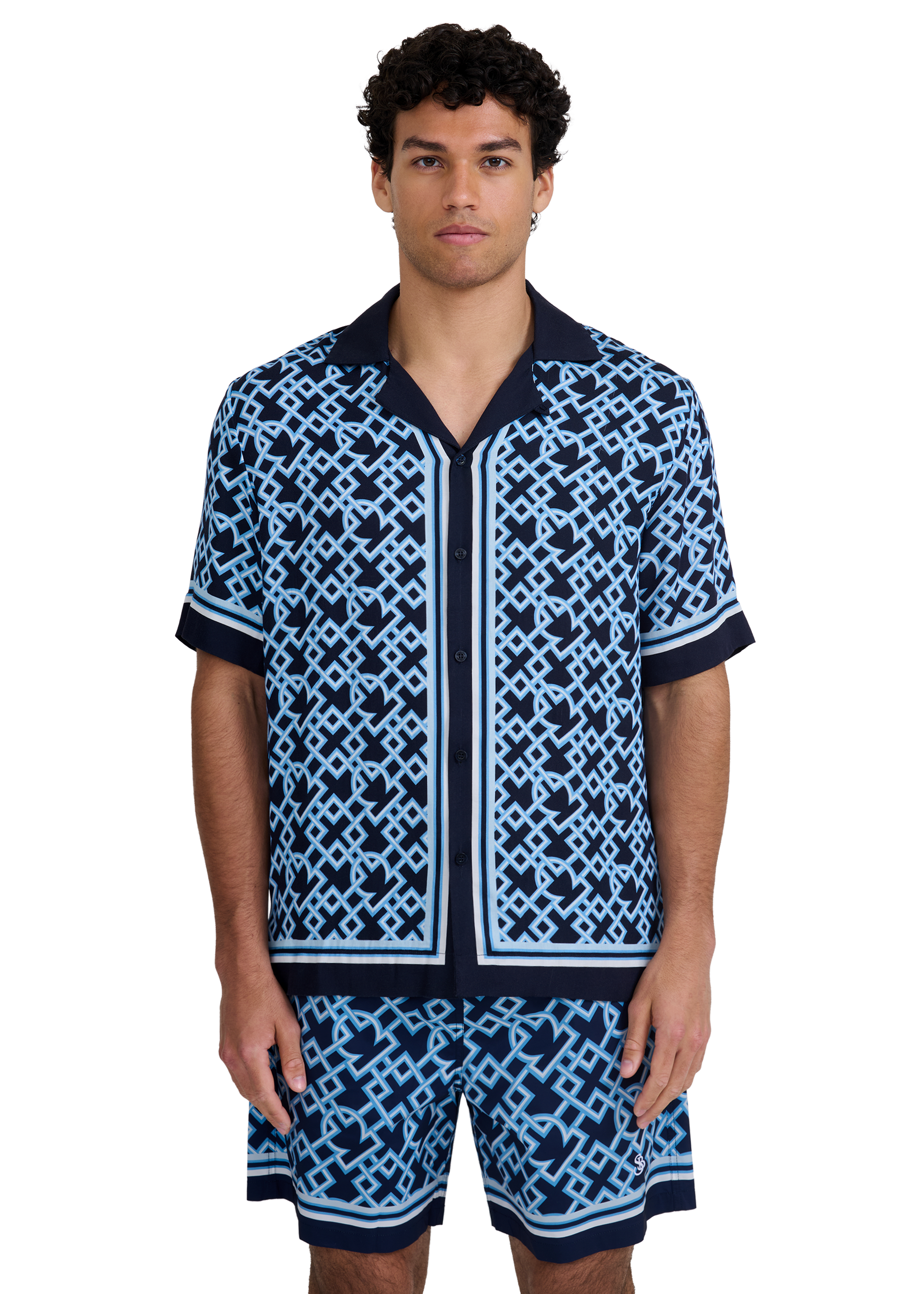 Mosaic Resort Shirt - Navy