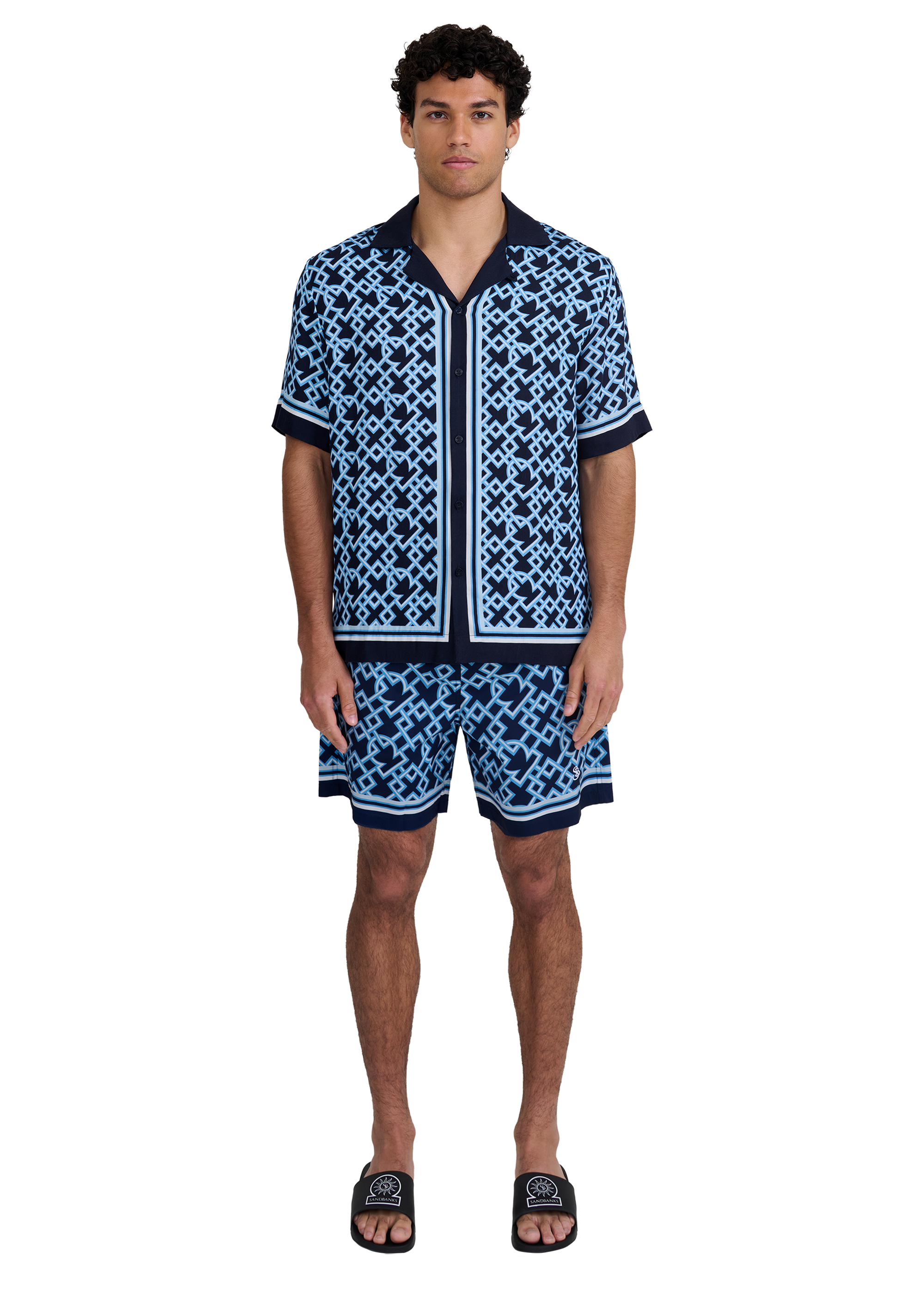 Mosaic Resort Shirt - Navy