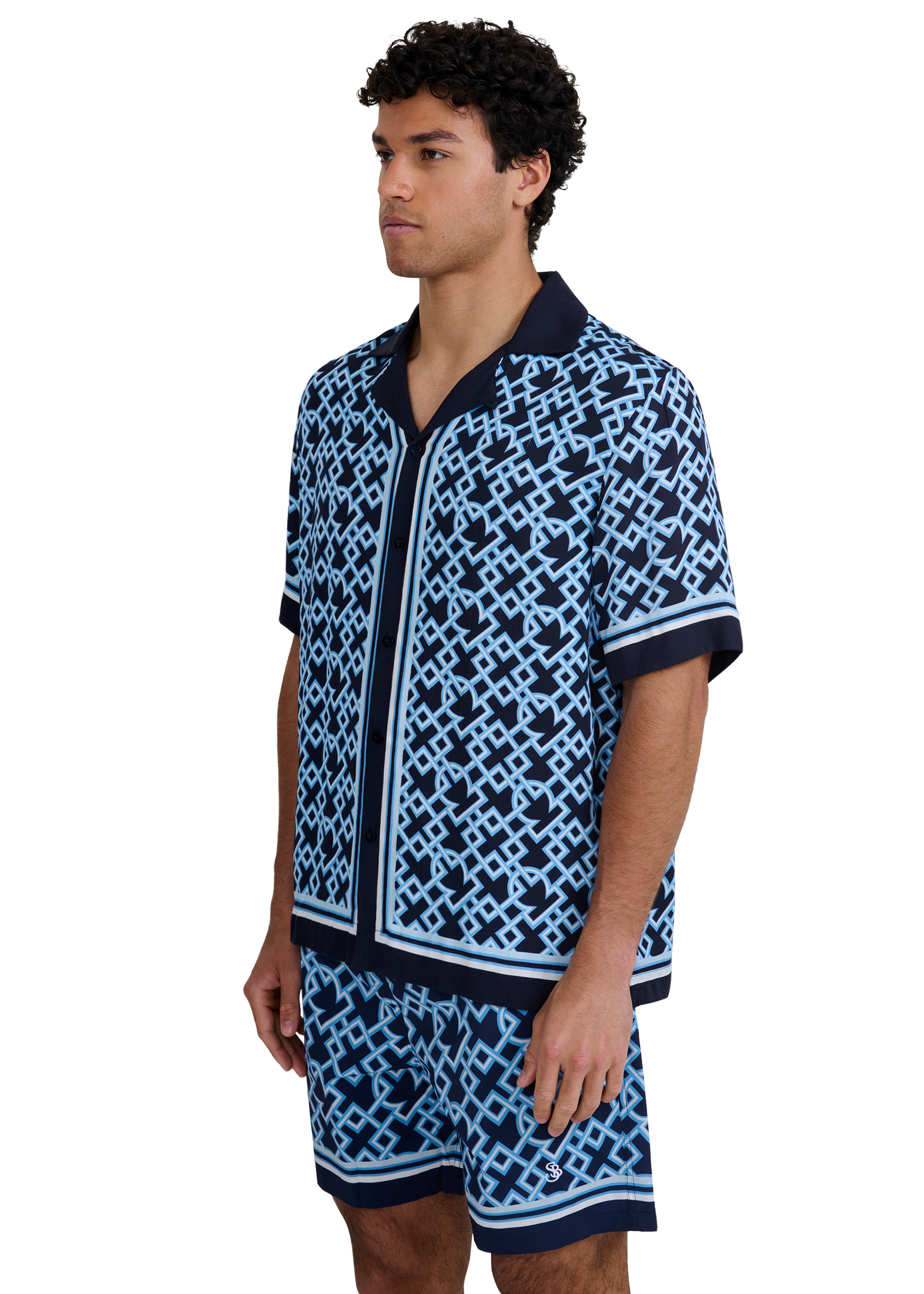 Mosaic Resort Shirt - Navy