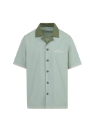 Embroidered Cuban Resort Shirt - Sage