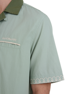 Embroidered Cuban Resort Shirt - Sage