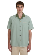 Embroidered Cuban Resort Shirt - Sage