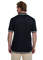 Textured Jacquard Polo Shirt - Black