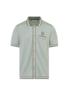 Textured Jacquard Polo Shirt - Sage