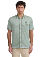Textured Jacquard Polo Shirt - Sage