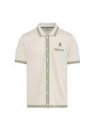 Textured Jacquard Polo Shirt - Stone
