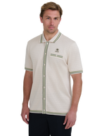 Textured Jacquard Polo Shirt - Stone
