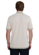 Textured Jacquard Polo Shirt - Stone