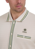 Textured Jacquard Polo Shirt - Stone