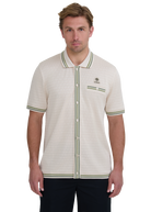 Textured Jacquard Polo Shirt - Stone