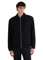 Salcombe Wool Zip Shacket - Black
