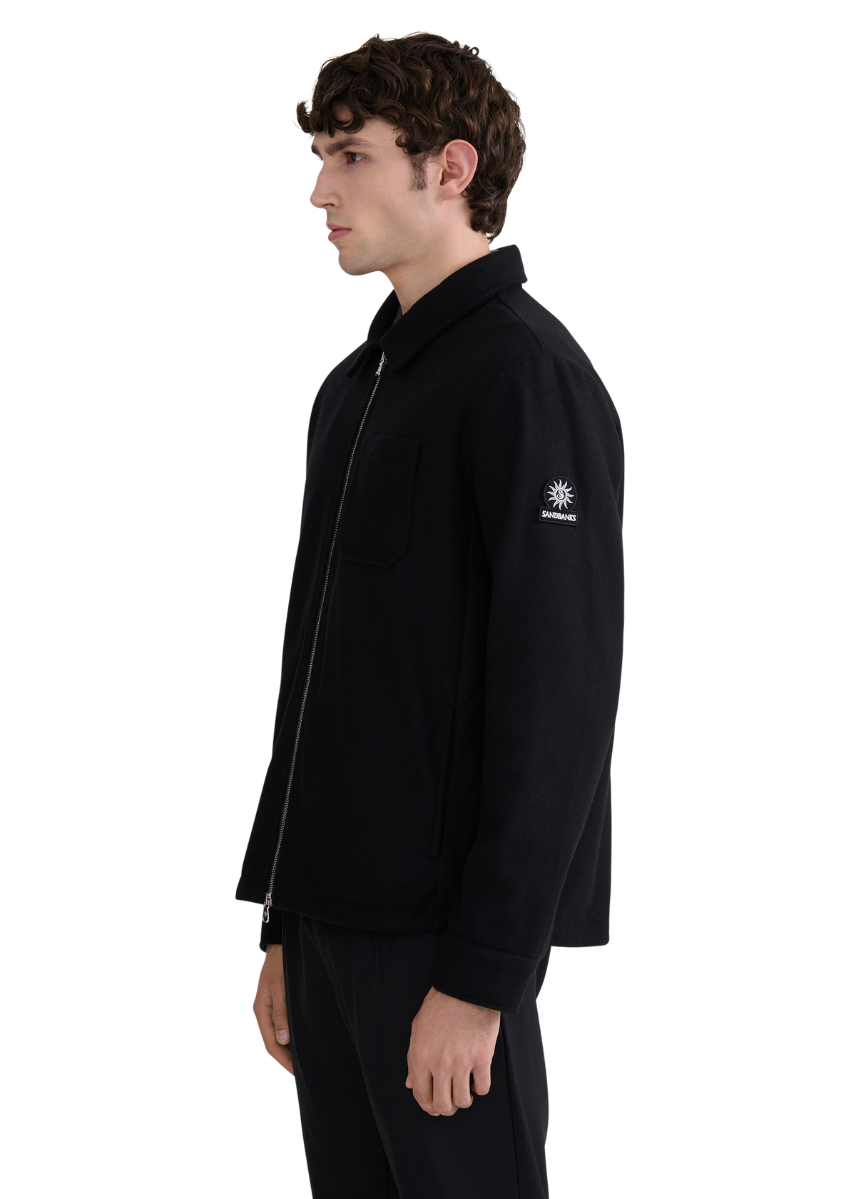 Salcombe Wool Zip Shacket - Black