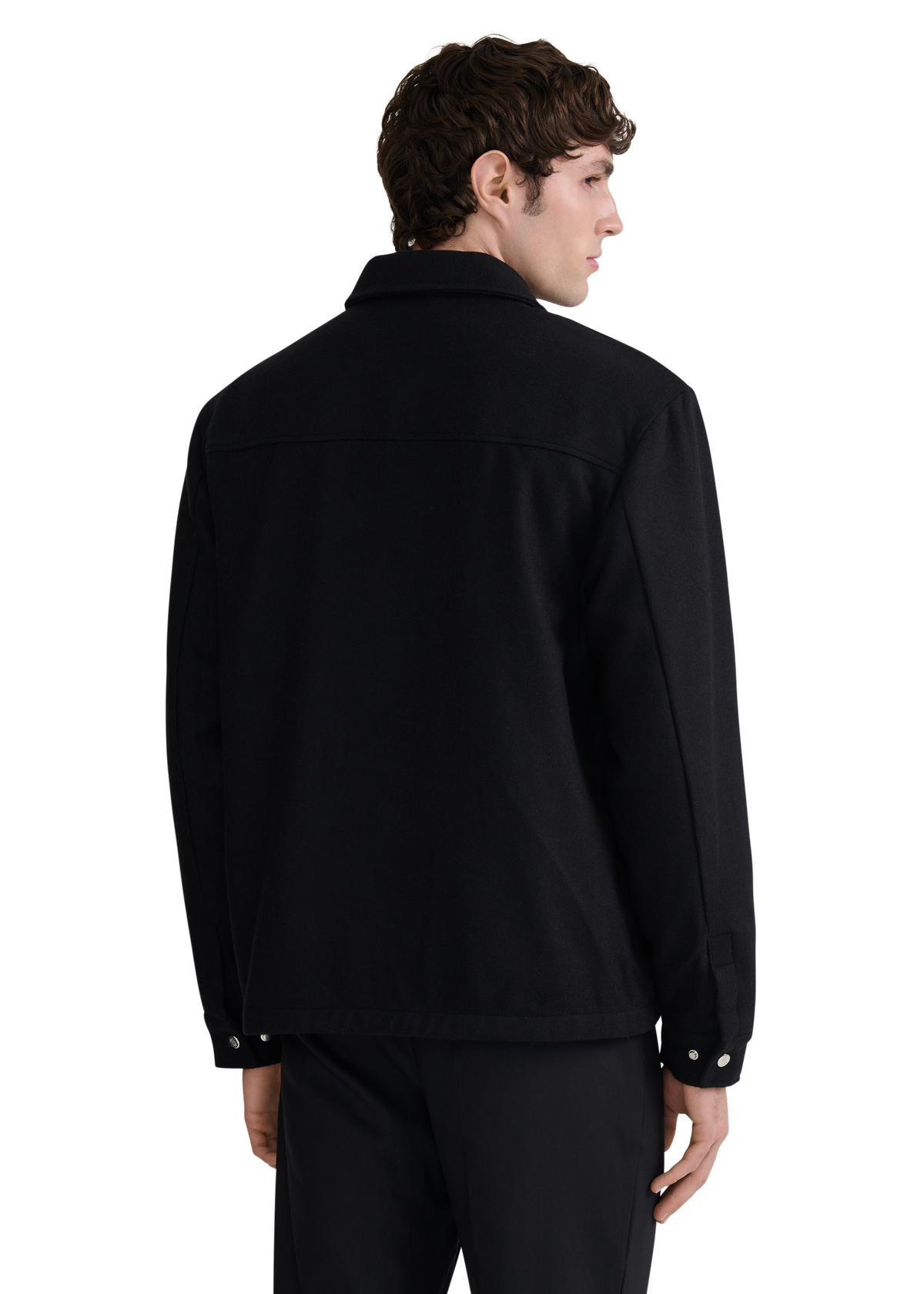 Salcombe Wool Zip Shacket - Black
