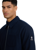 Salcombe Wool Zip Shacket - Navy