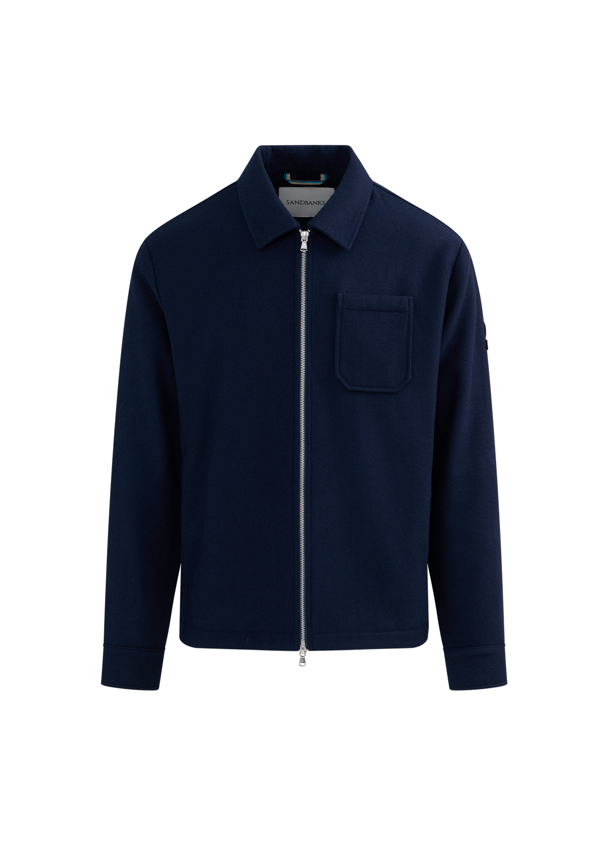 Salcombe Wool Zip Shacket - Navy