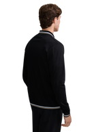 Textured Contrast Tipped Shirt - Black