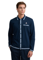 Textured Contrast Tipped Shirt - Navy