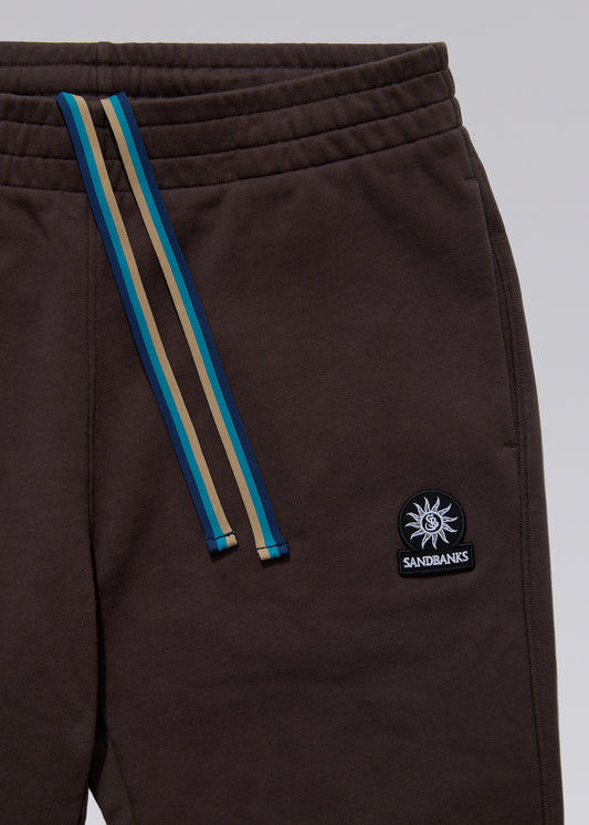 Sandbanks Badge Logo Track Pants - Brown