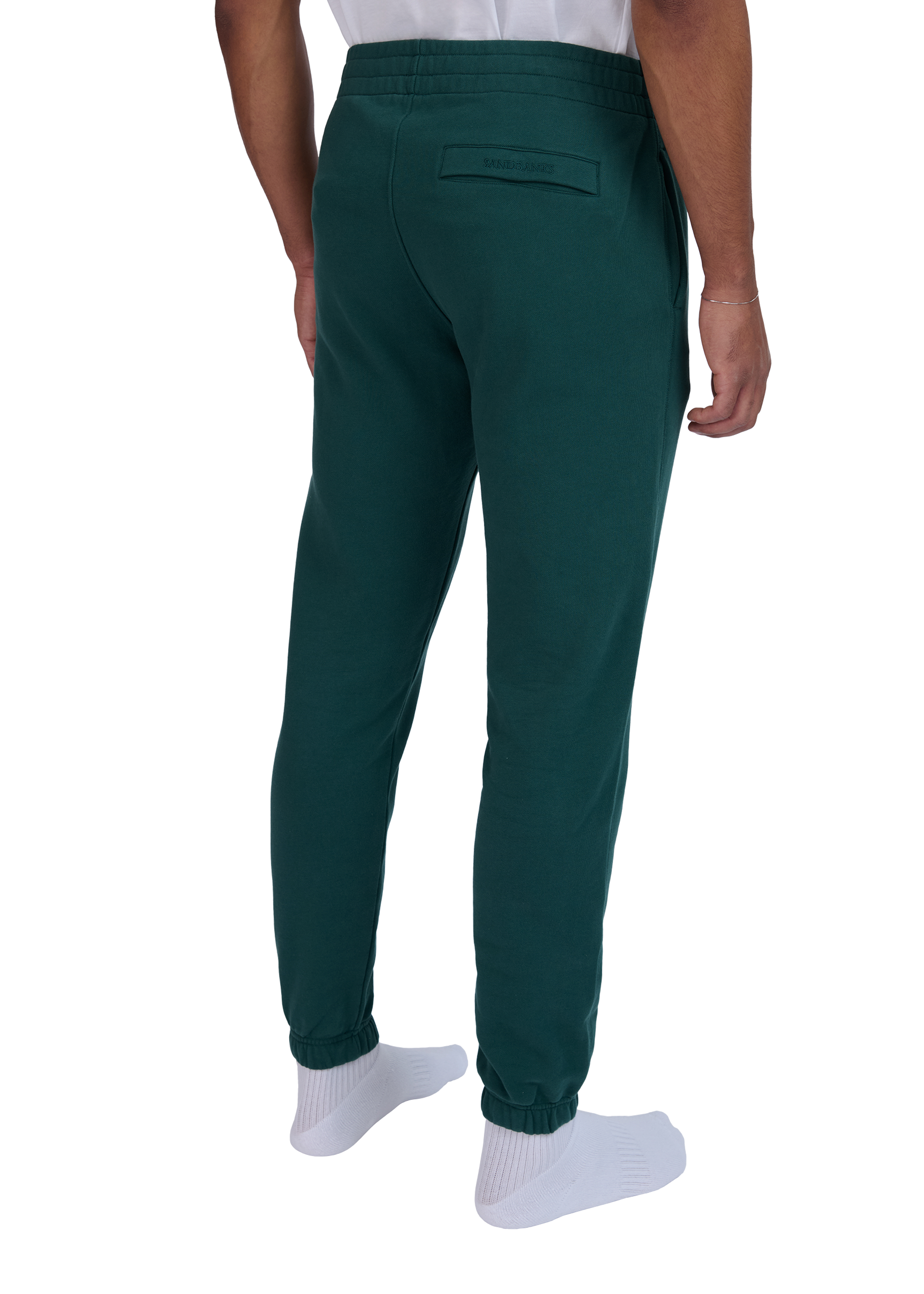 Sandbanks Elasticated Cuff Sweat Pants - Emerald Green
